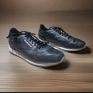 Share Reebok Classic Leather Ice Athletic Black Lifestyle Shoes Sneakers Men’s S